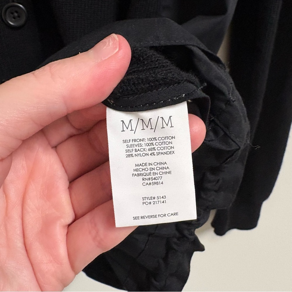Cabi 5143 Windbreaker Boyfriend Cardigan Black Size M Medium - Picture 6 of 8